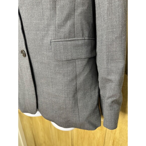 Brooks Brothers 346 Womens Gray Wool Blend Blazer Jacket 2 Button Classic Size 4 - Picture 4 of 6